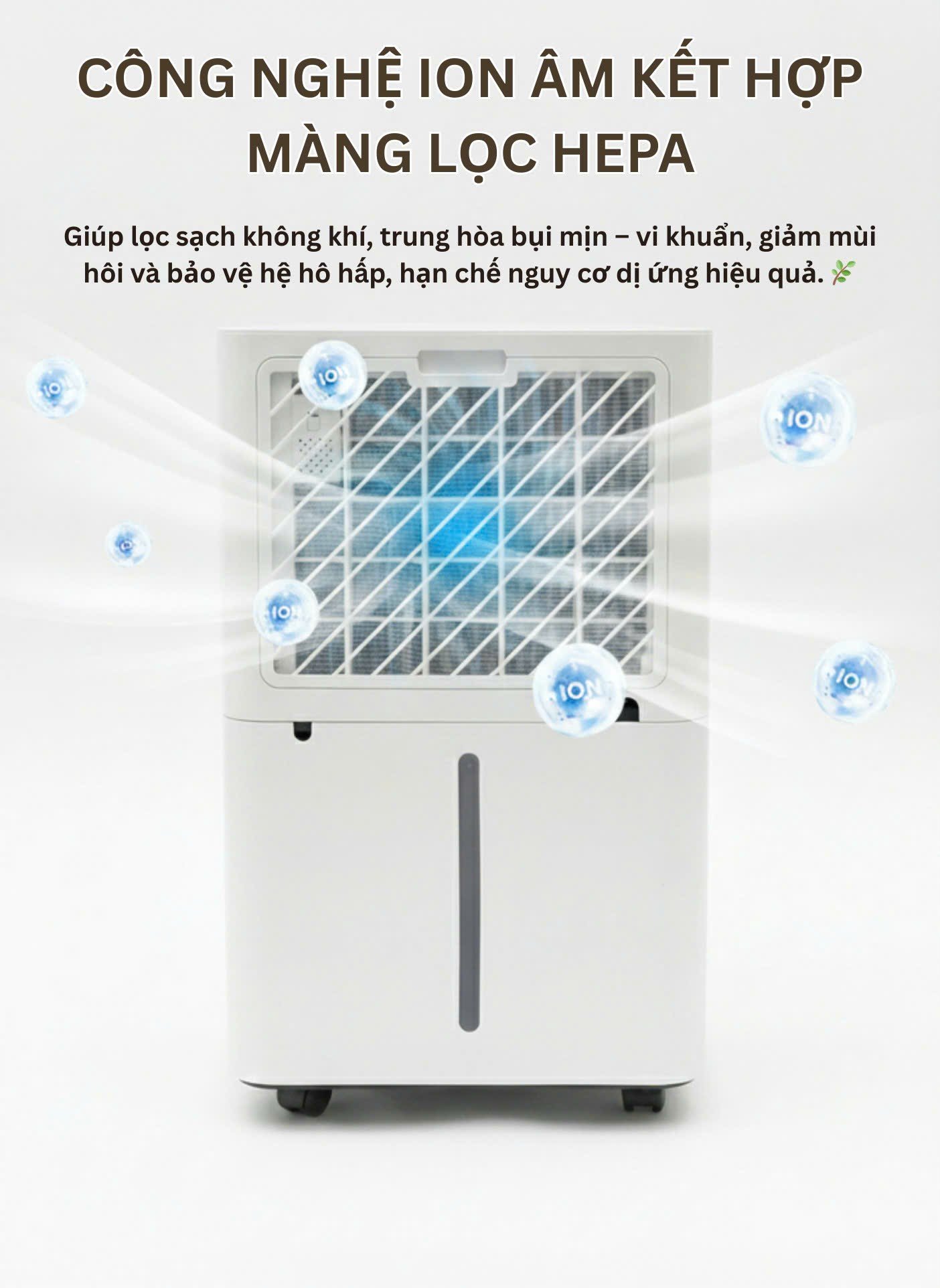 Máy Hút Ẩm Và Lọc Không Khí Robitek DH25 | Công suất hút ẩm 25L/ngày